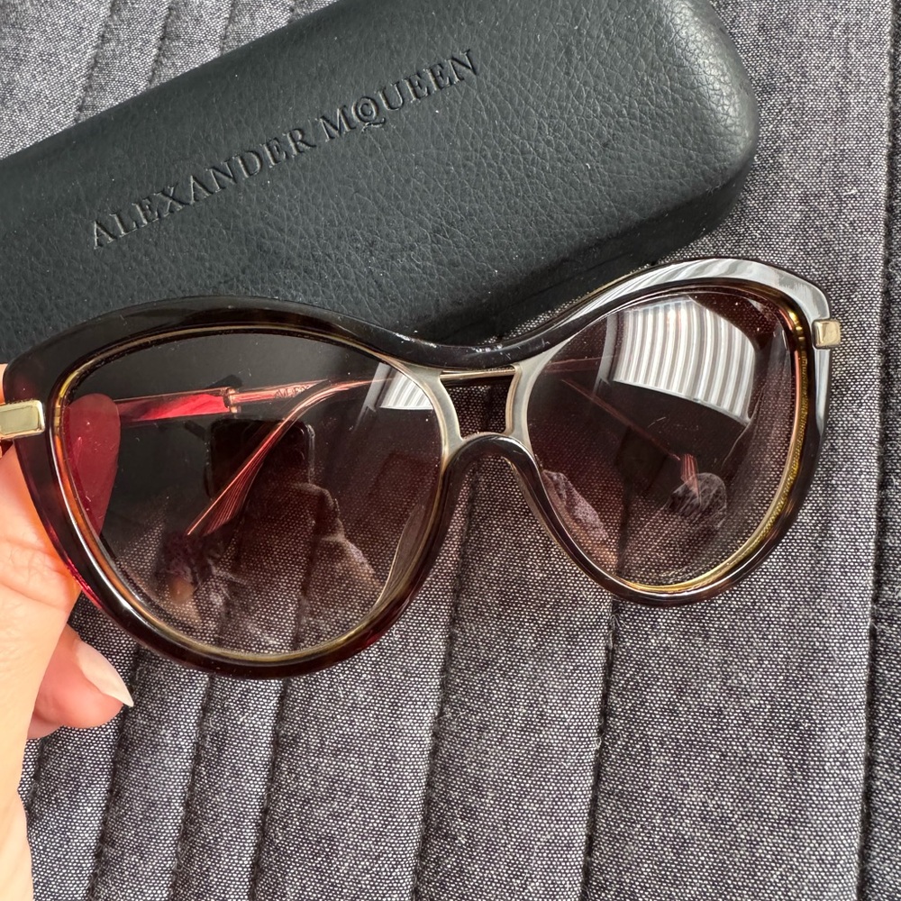 Alexander McQueen Tortoise Shell Sunglasses